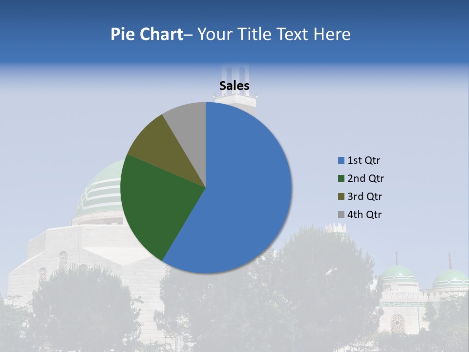 A Large White Building With A Green Dome PowerPoint Template