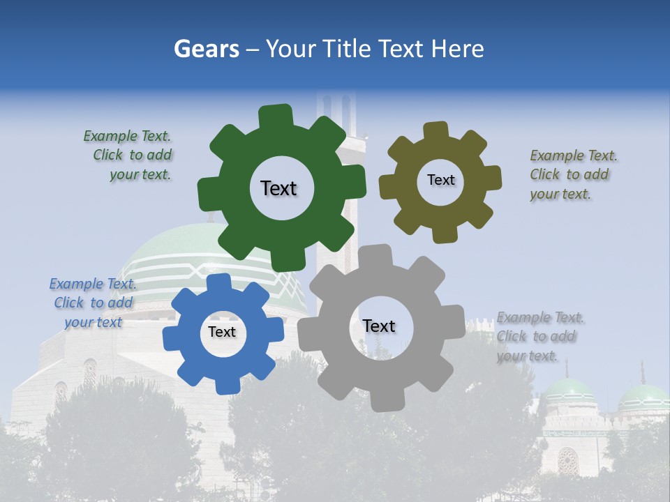 A Large White Building With A Green Dome PowerPoint Template