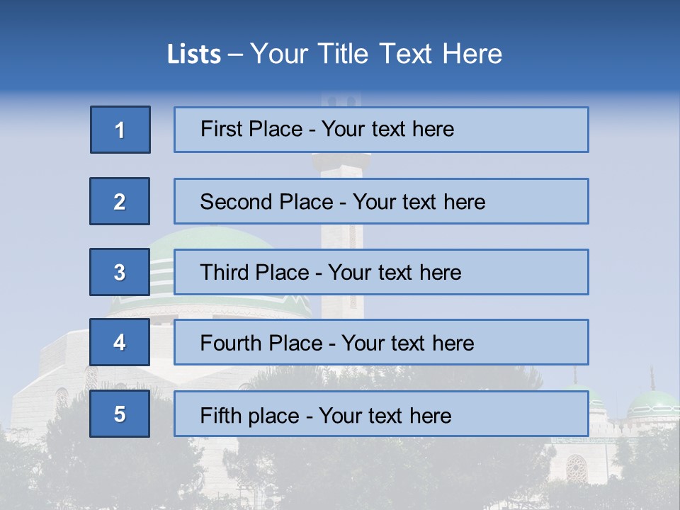 A Large White Building With A Green Dome PowerPoint Template