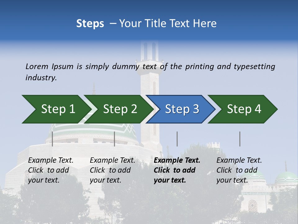 A Large White Building With A Green Dome PowerPoint Template