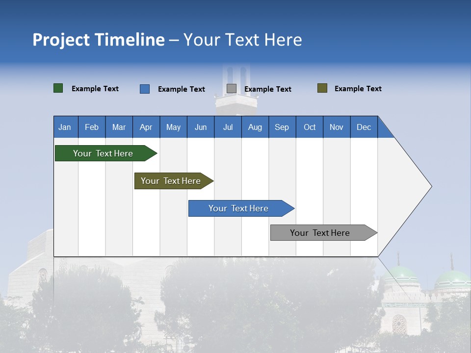 A Large White Building With A Green Dome PowerPoint Template