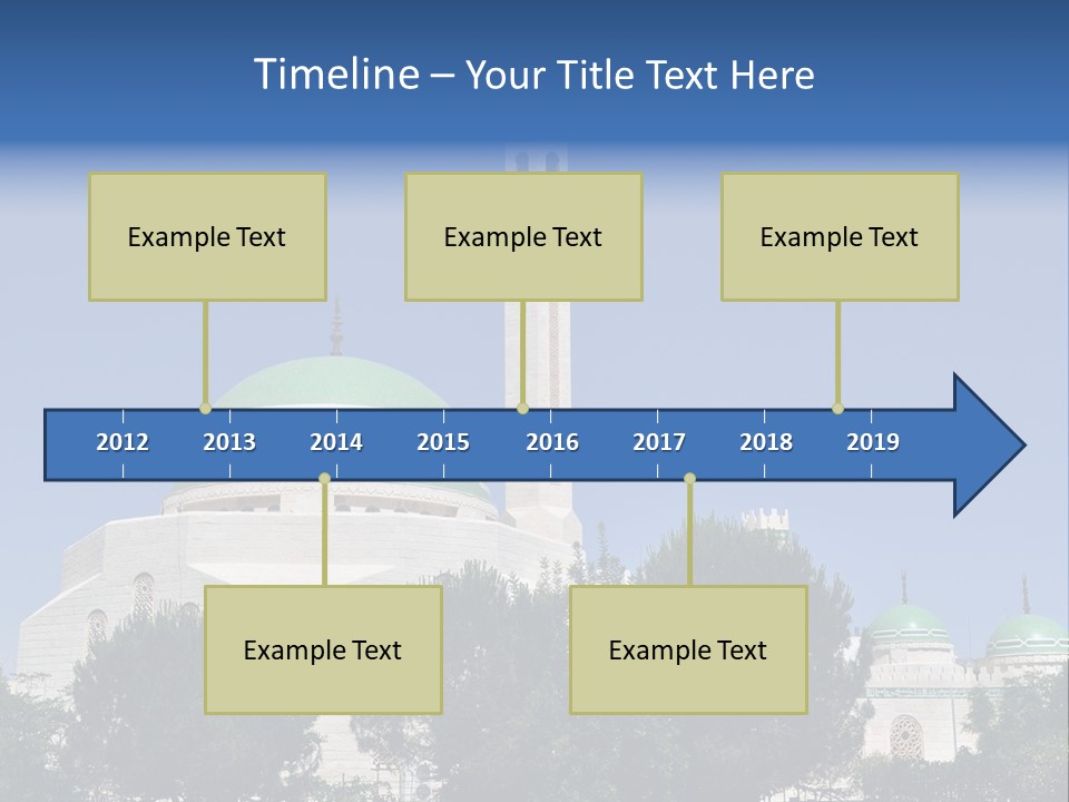A Large White Building With A Green Dome PowerPoint Template