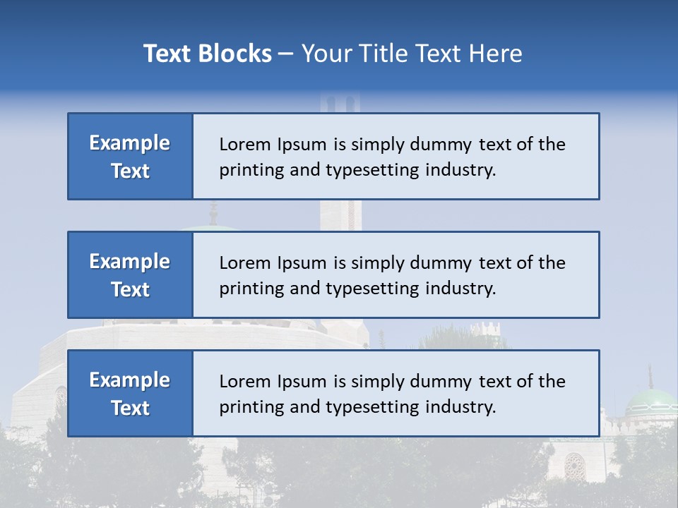 A Large White Building With A Green Dome PowerPoint Template