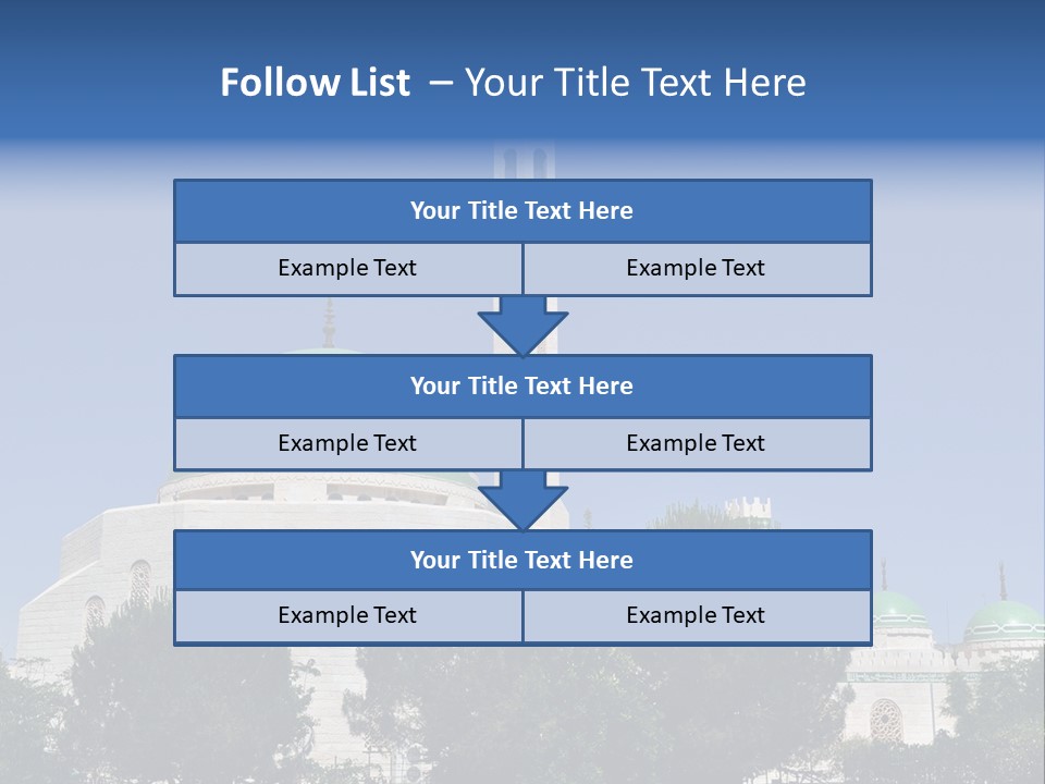 A Large White Building With A Green Dome PowerPoint Template