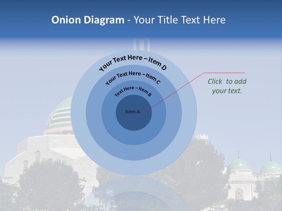 A Large White Building With A Green Dome PowerPoint Template