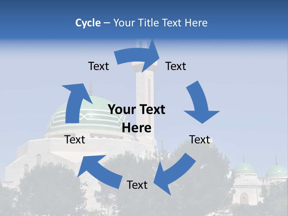 A Large White Building With A Green Dome PowerPoint Template