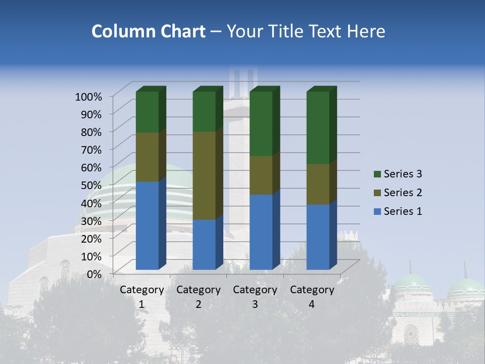 A Large White Building With A Green Dome PowerPoint Template