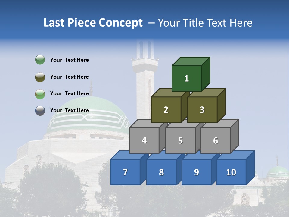 A Large White Building With A Green Dome PowerPoint Template