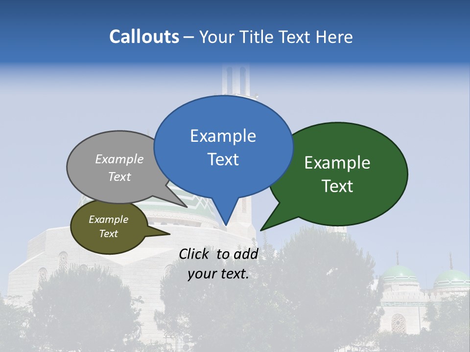 A Large White Building With A Green Dome PowerPoint Template