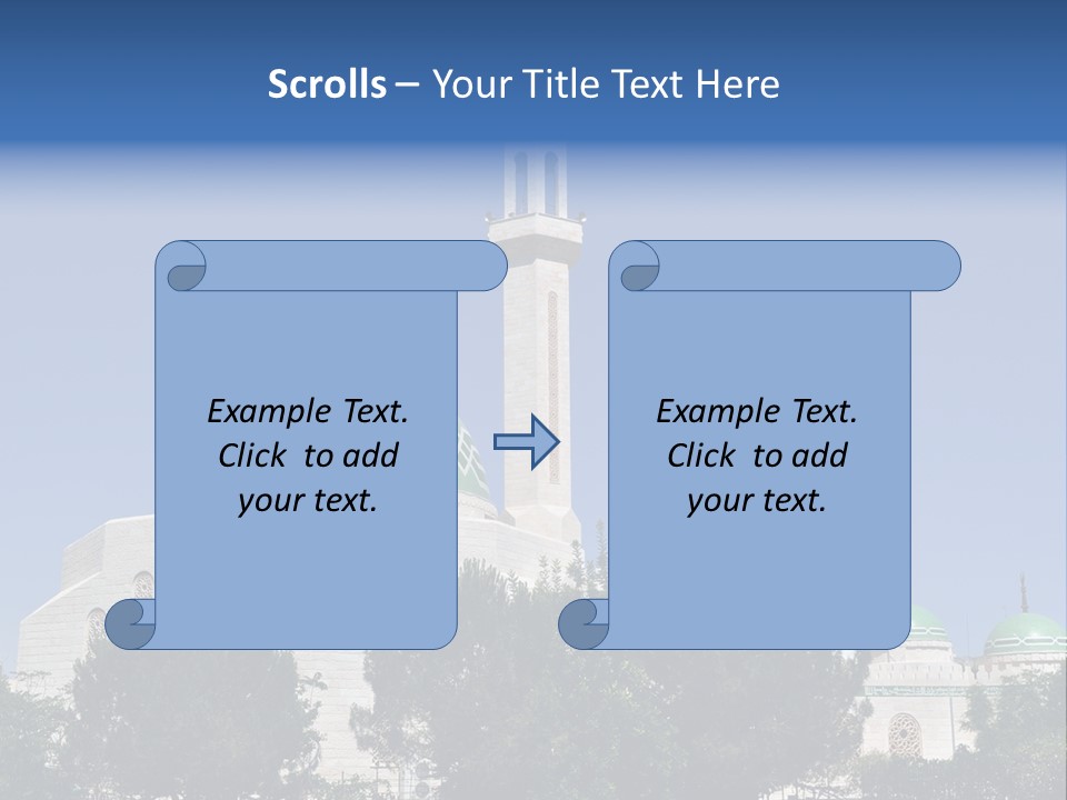 A Large White Building With A Green Dome PowerPoint Template