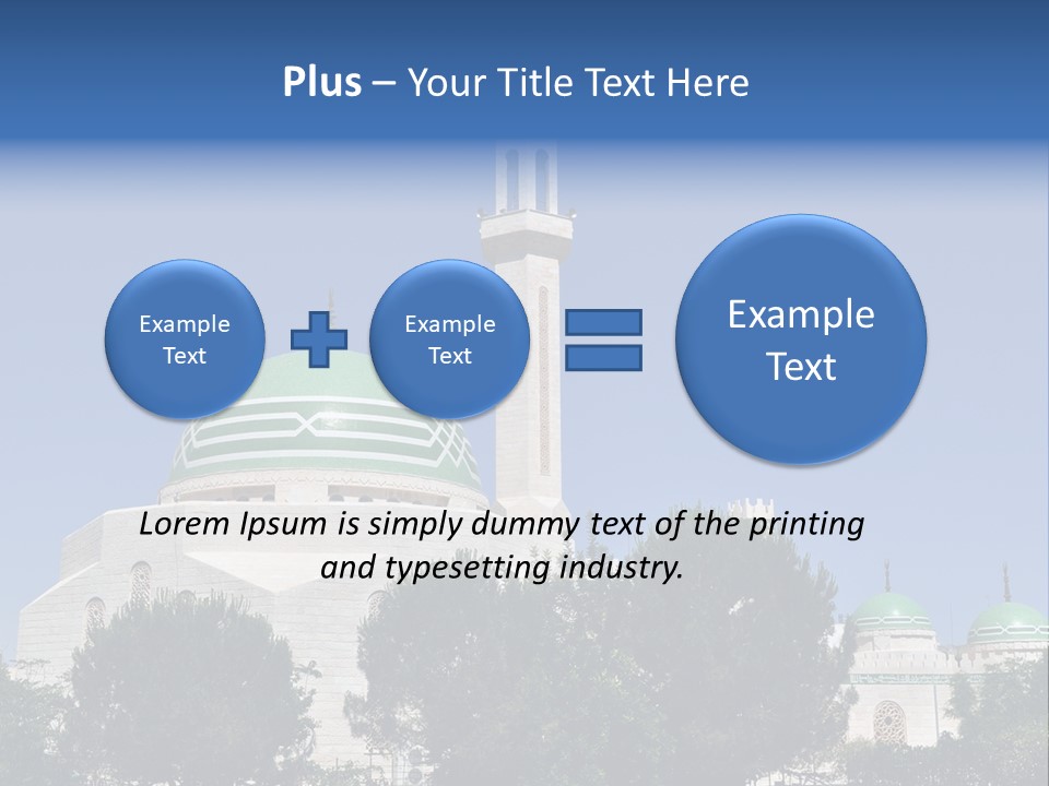 A Large White Building With A Green Dome PowerPoint Template