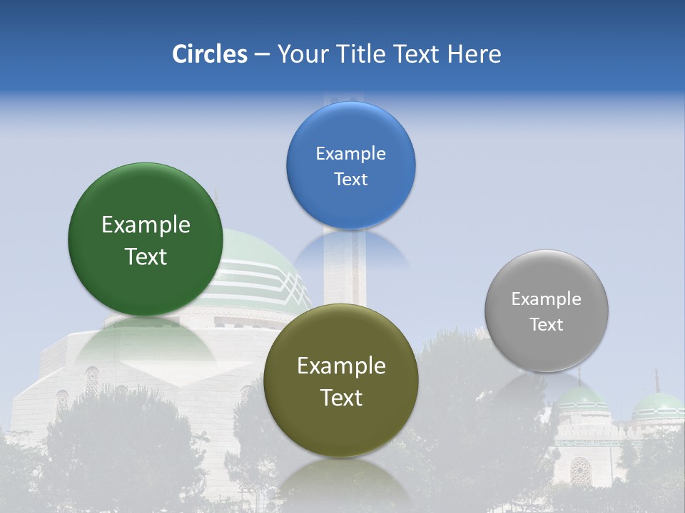 A Large White Building With A Green Dome PowerPoint Template