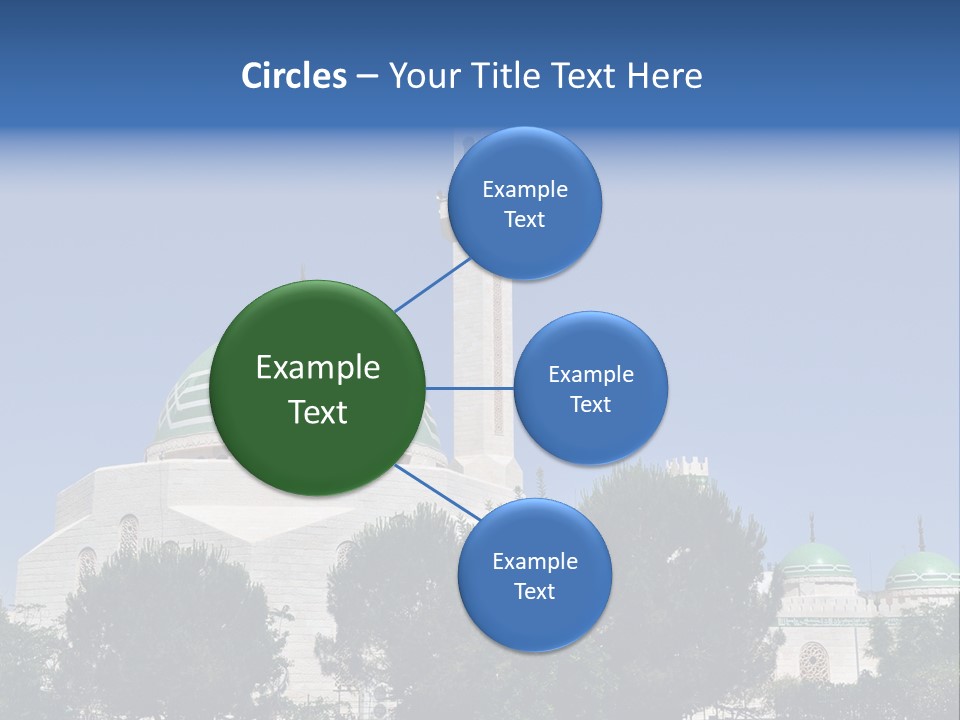 A Large White Building With A Green Dome PowerPoint Template