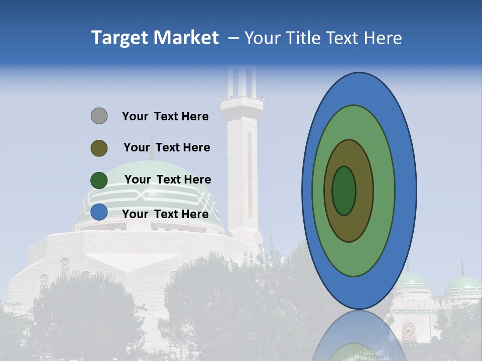 A Large White Building With A Green Dome PowerPoint Template