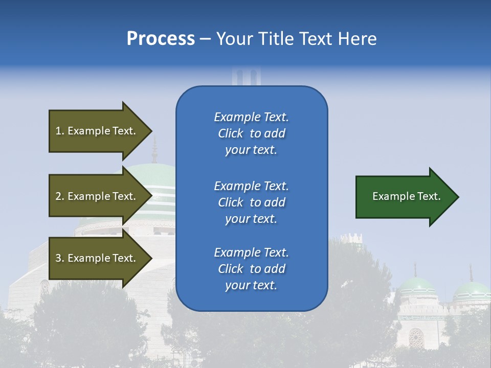 A Large White Building With A Green Dome PowerPoint Template