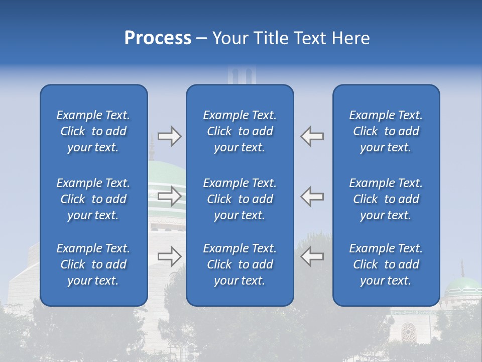A Large White Building With A Green Dome PowerPoint Template