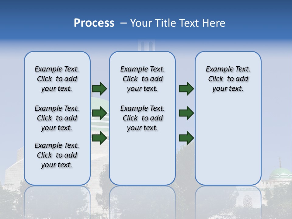 A Large White Building With A Green Dome PowerPoint Template