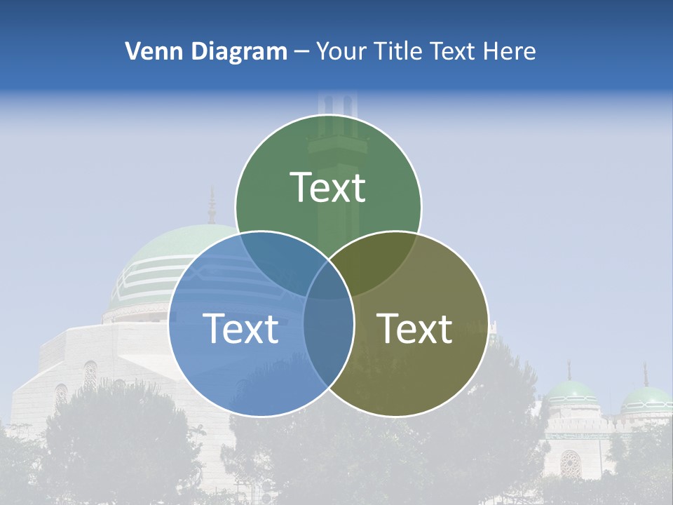 A Large White Building With A Green Dome PowerPoint Template