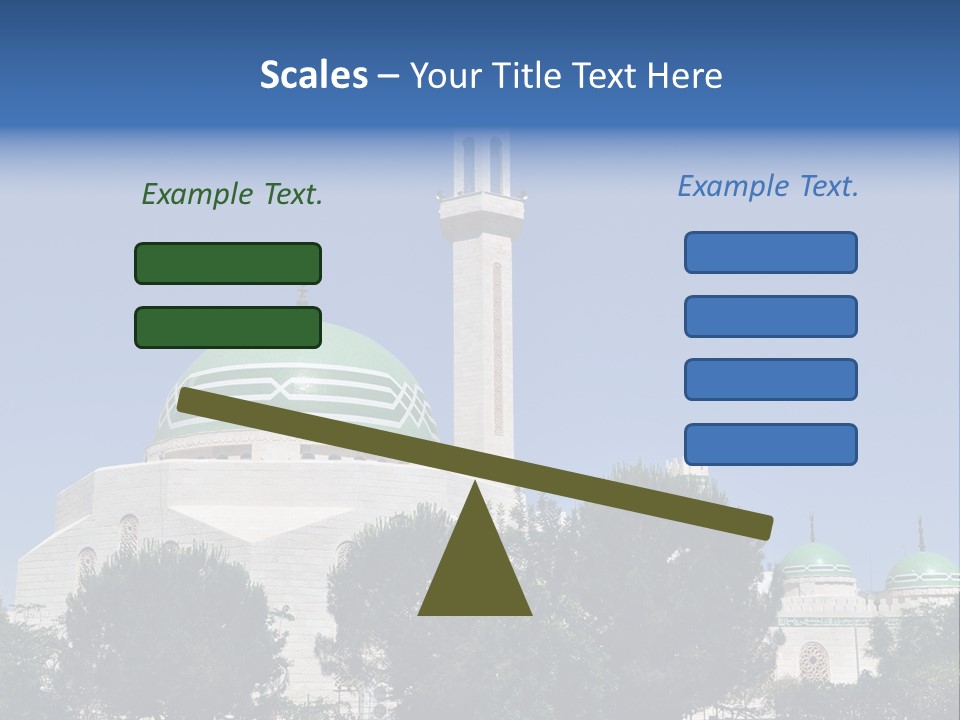 A Large White Building With A Green Dome PowerPoint Template