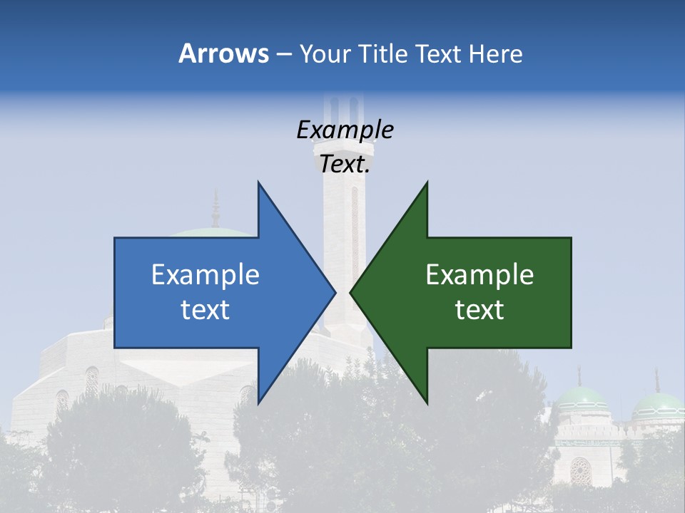 A Large White Building With A Green Dome PowerPoint Template