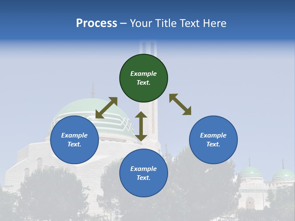 A Large White Building With A Green Dome PowerPoint Template