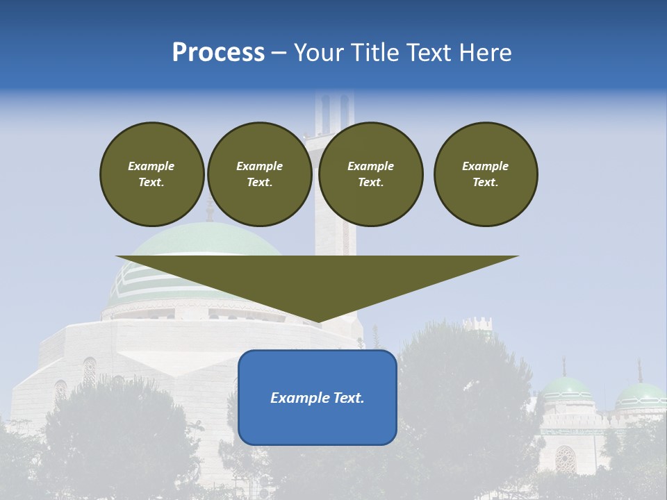 A Large White Building With A Green Dome PowerPoint Template