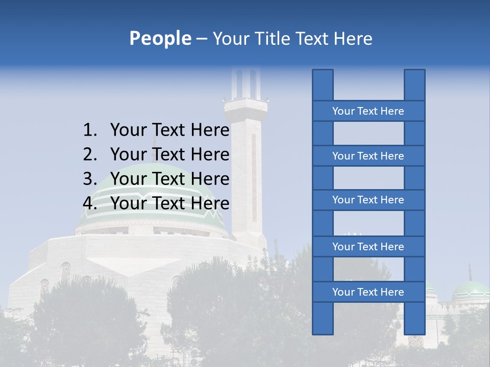 A Large White Building With A Green Dome PowerPoint Template