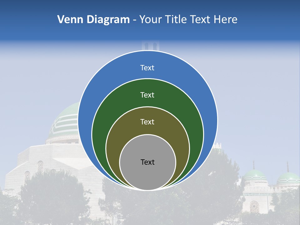 A Large White Building With A Green Dome PowerPoint Template