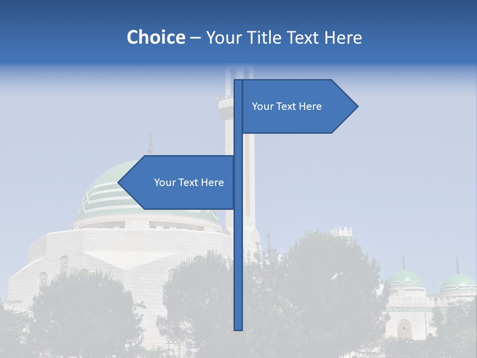 A Large White Building With A Green Dome PowerPoint Template