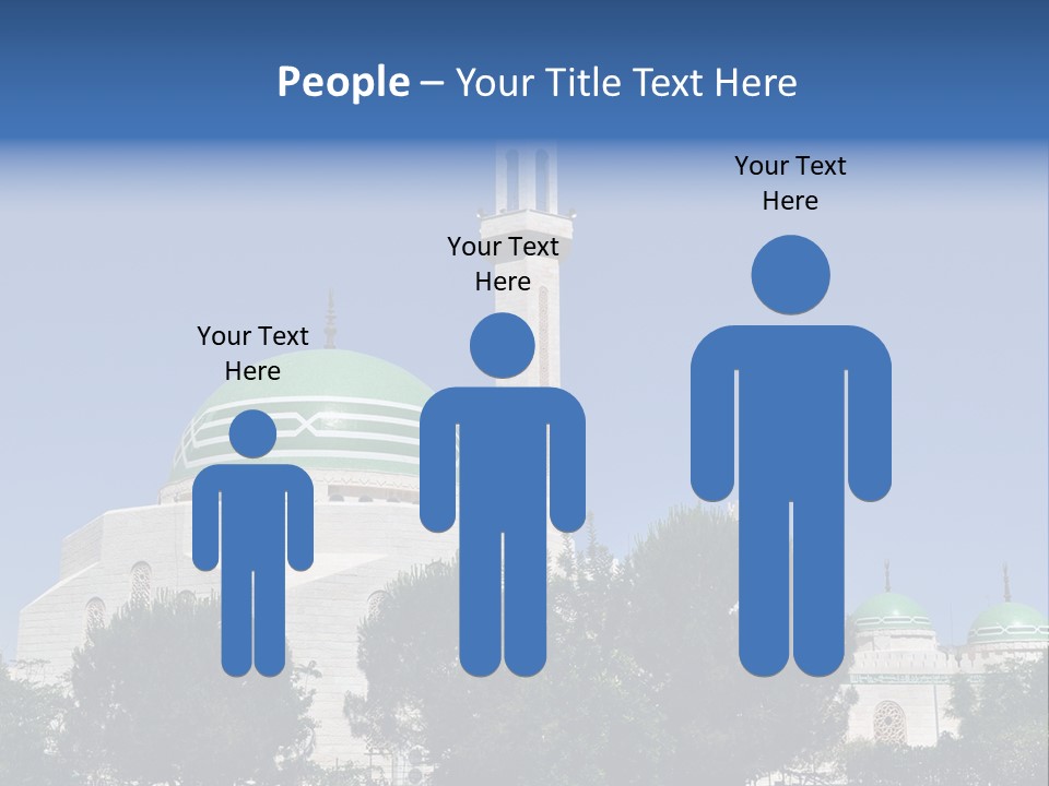 A Large White Building With A Green Dome PowerPoint Template