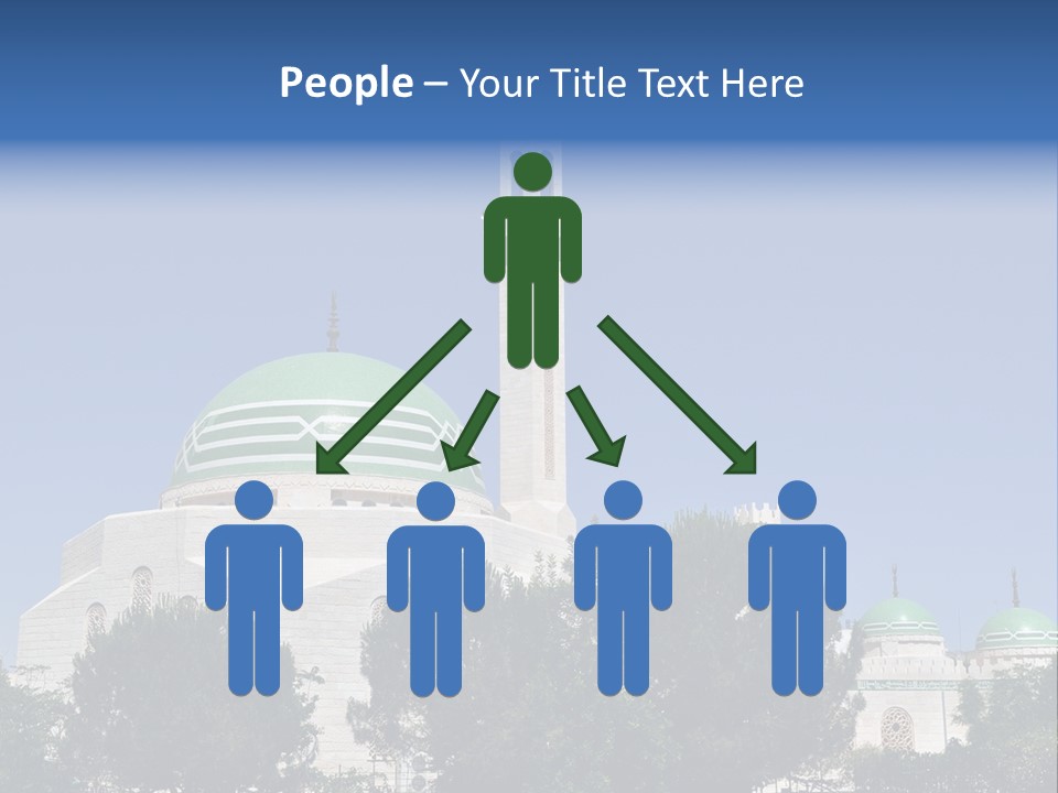 A Large White Building With A Green Dome PowerPoint Template