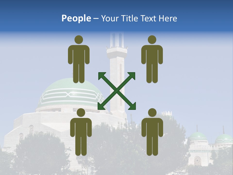 A Large White Building With A Green Dome PowerPoint Template