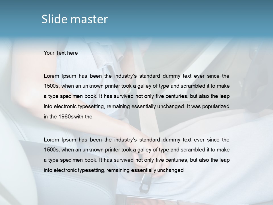 Transportation Automobile Lady PowerPoint Template