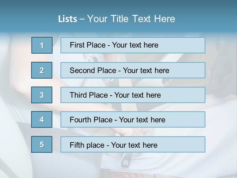 Transportation Automobile Lady PowerPoint Template