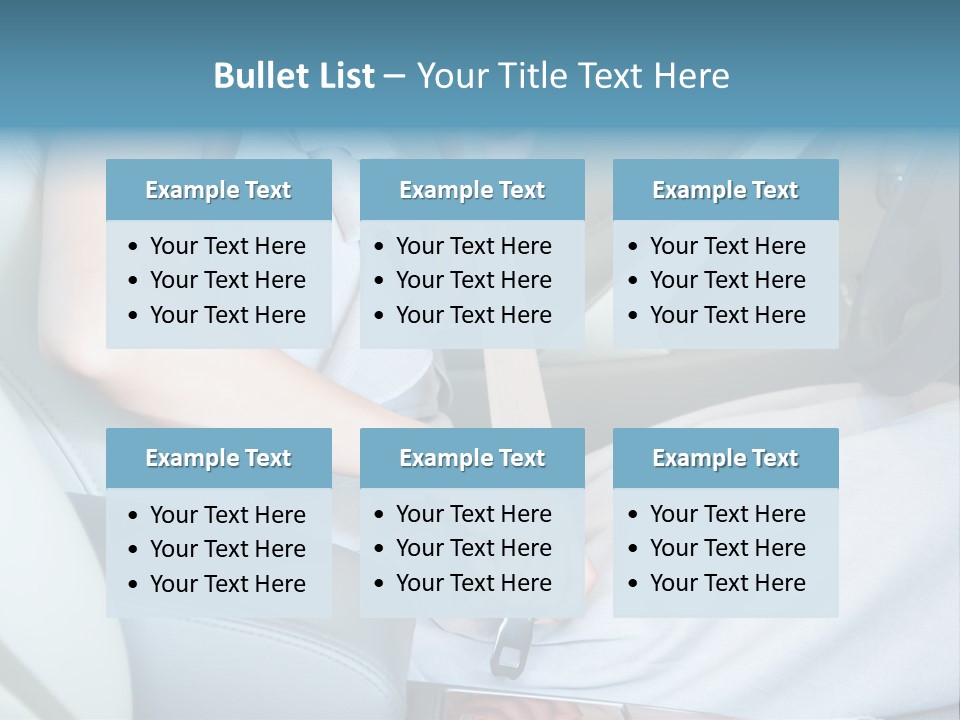 Transportation Automobile Lady PowerPoint Template