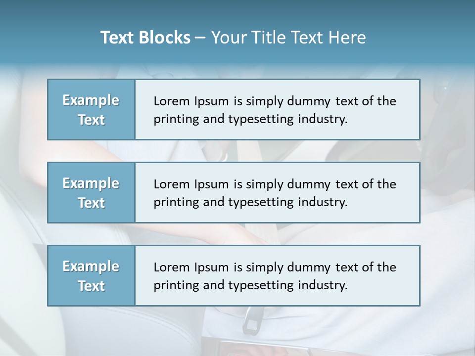 Transportation Automobile Lady PowerPoint Template