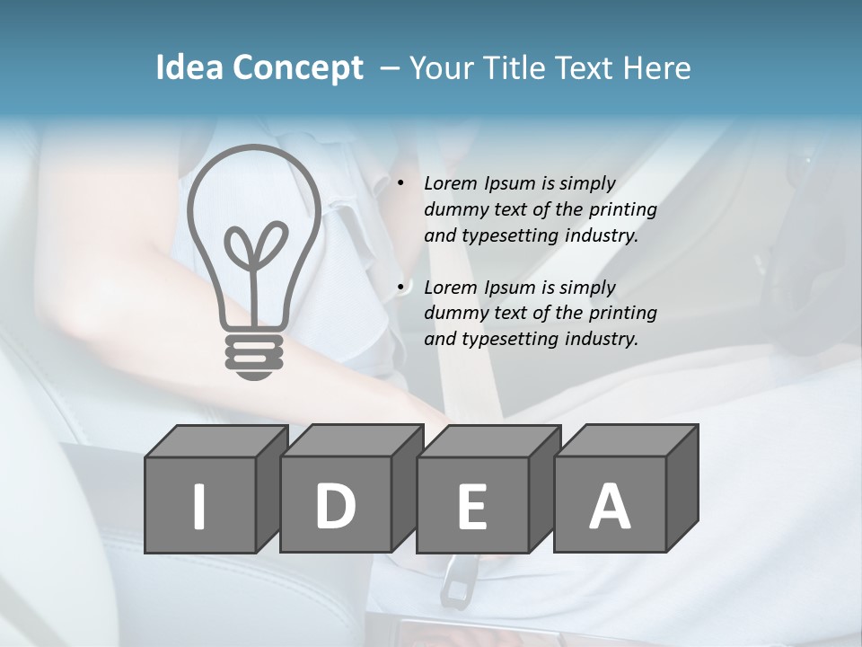 Transportation Automobile Lady PowerPoint Template