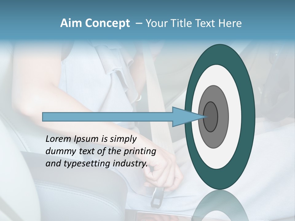 Transportation Automobile Lady PowerPoint Template