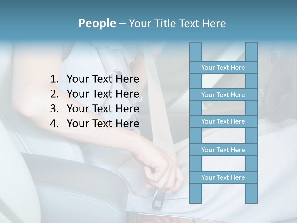 Transportation Automobile Lady PowerPoint Template