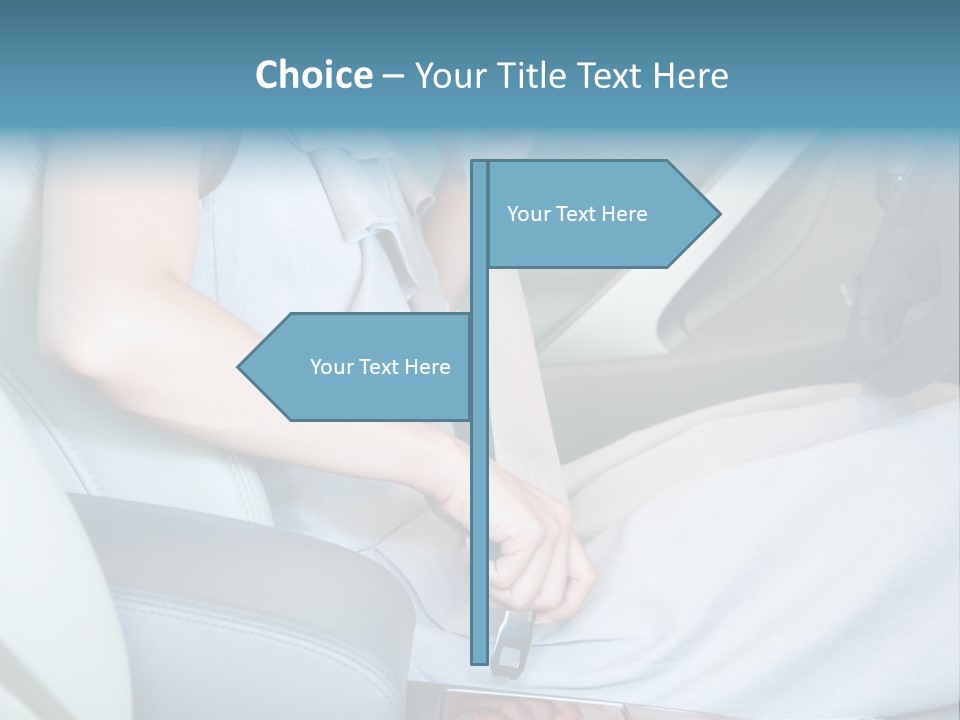 Transportation Automobile Lady PowerPoint Template