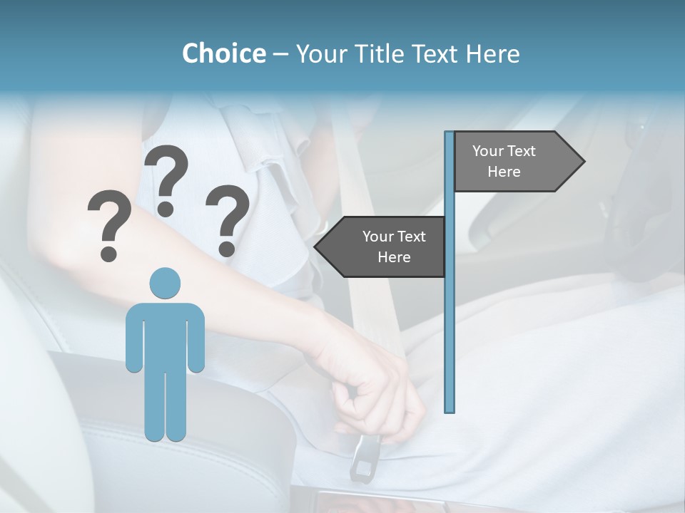 Transportation Automobile Lady PowerPoint Template