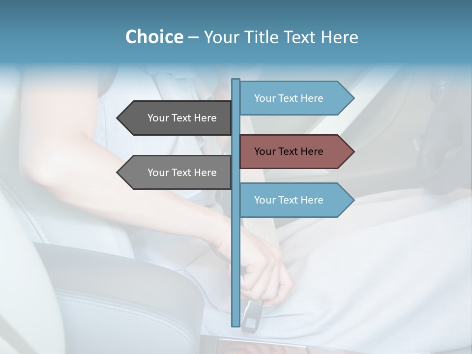 Transportation Automobile Lady PowerPoint Template