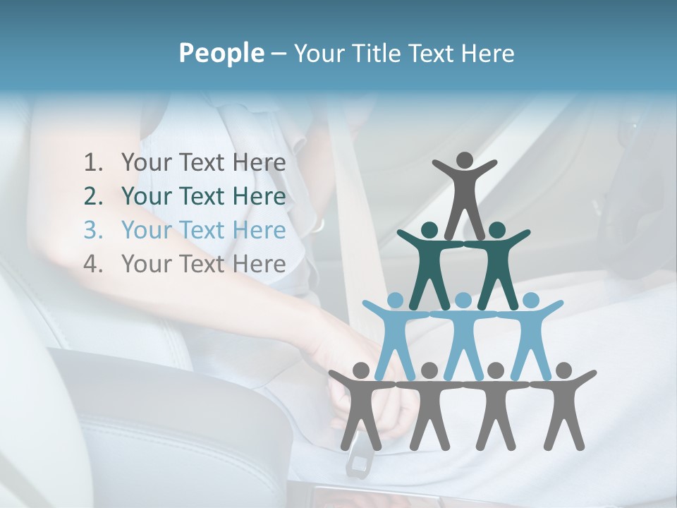 Transportation Automobile Lady PowerPoint Template