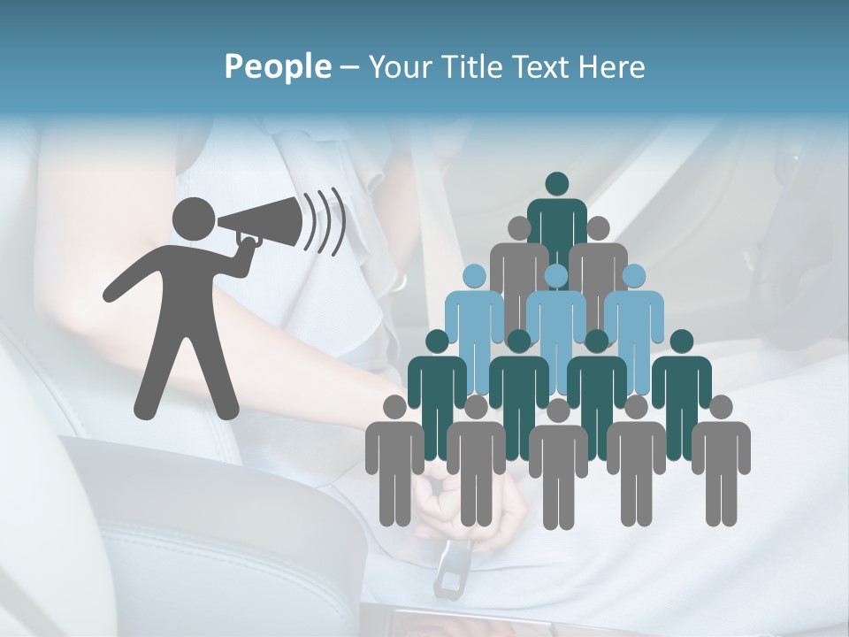 Transportation Automobile Lady PowerPoint Template