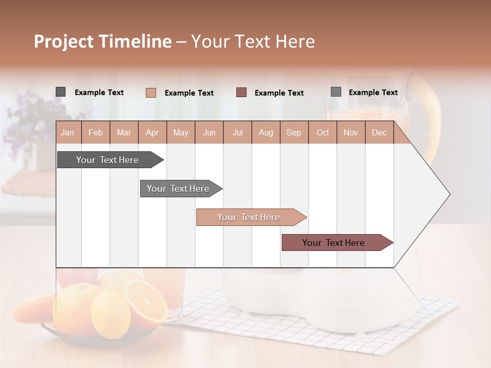 A White Blender Sitting On Top Of A Wooden Table PowerPoint Template