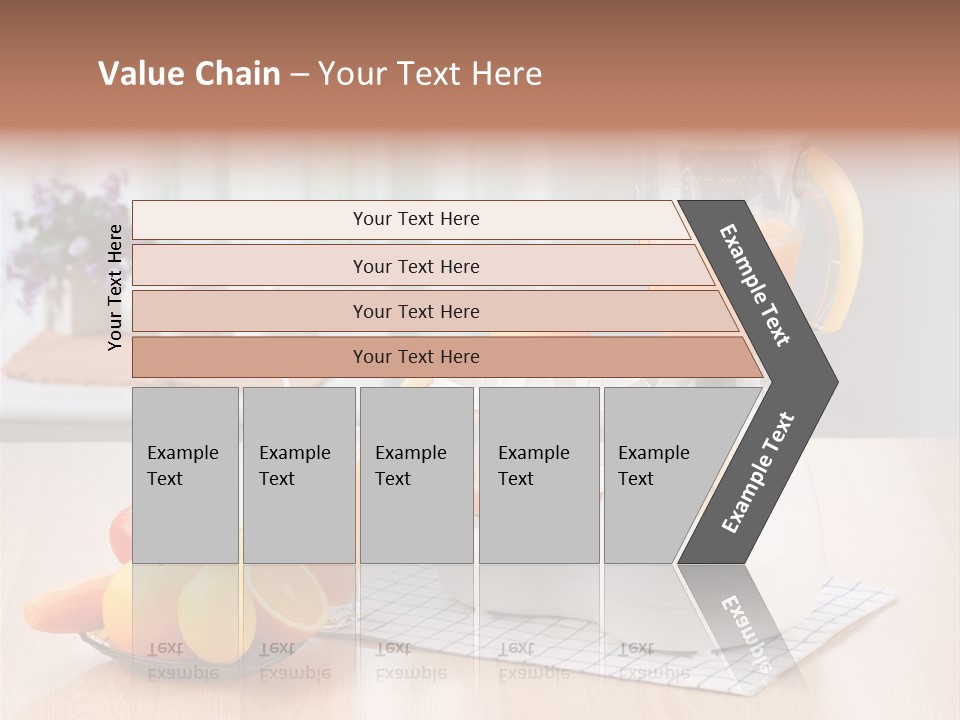 A White Blender Sitting On Top Of A Wooden Table PowerPoint Template