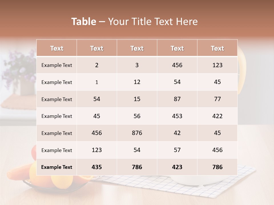 A White Blender Sitting On Top Of A Wooden Table PowerPoint Template