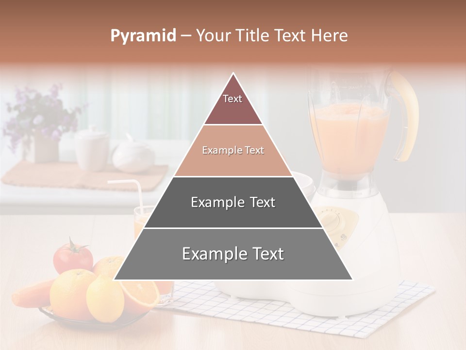 A White Blender Sitting On Top Of A Wooden Table PowerPoint Template