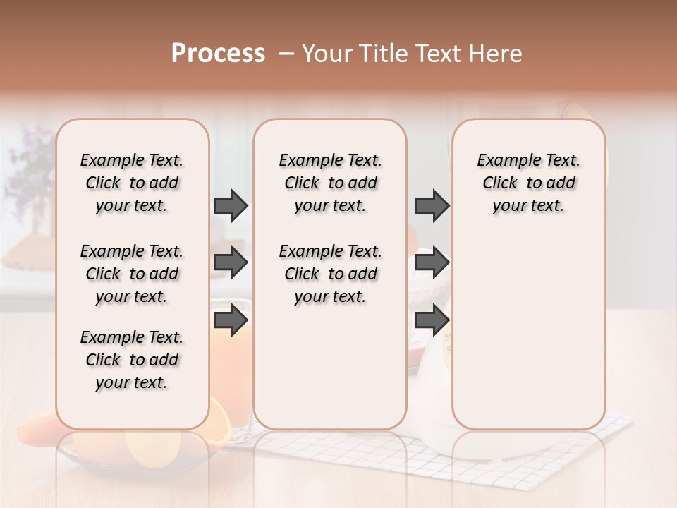 A White Blender Sitting On Top Of A Wooden Table PowerPoint Template