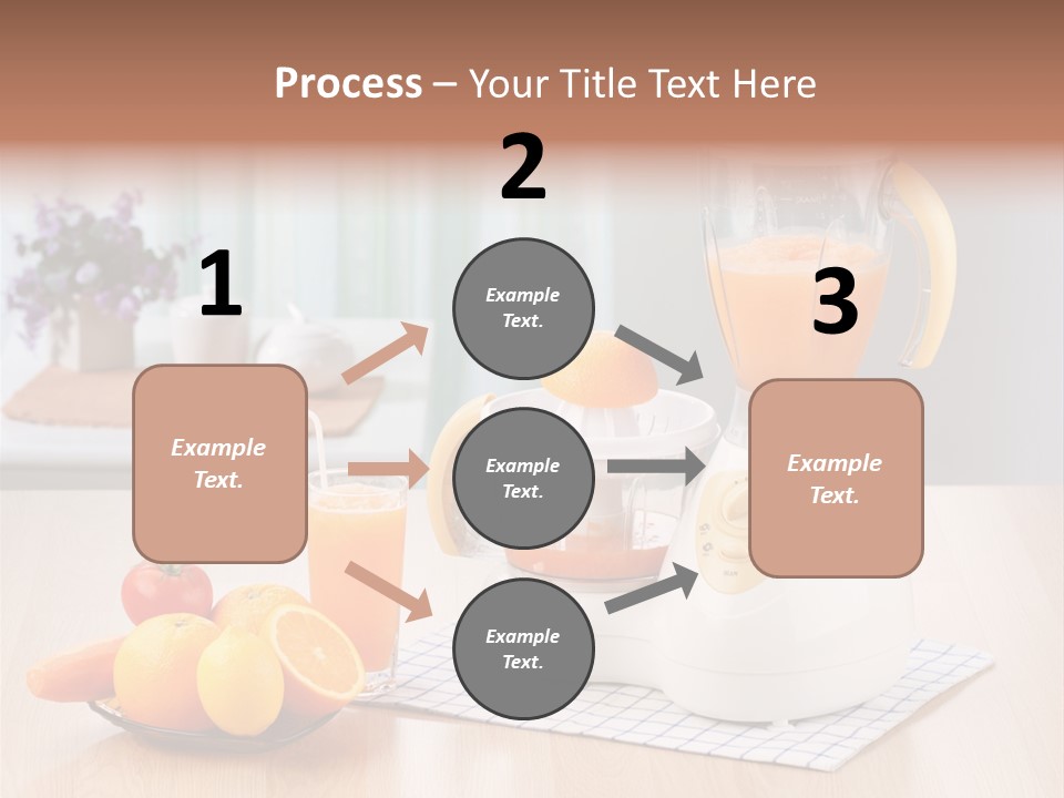 A White Blender Sitting On Top Of A Wooden Table PowerPoint Template
